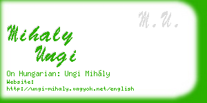mihaly ungi business card